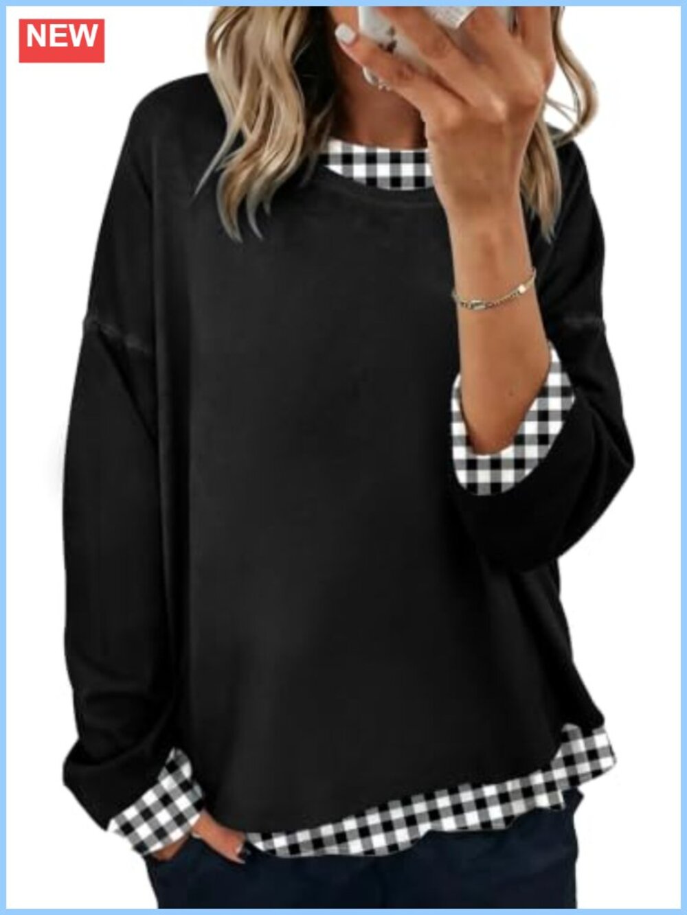 Women's Crewneck Sweatshirt Long Sleeve Pullover Top